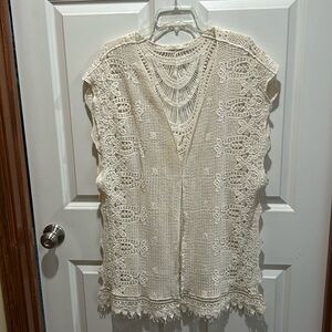 Anthropologie, Evelyn K, crocheted vest